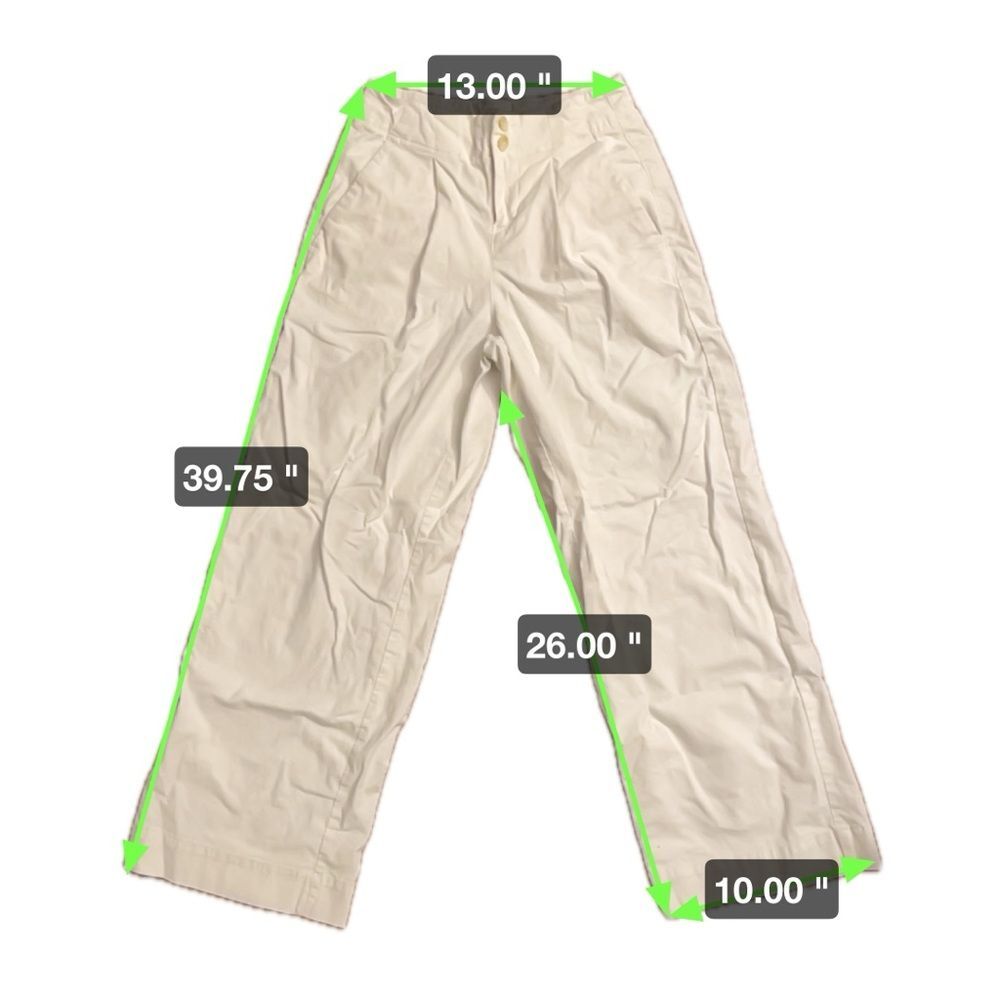A New Day 98% Cotton Blend Stretch White Straight Leg Pants Women’s Size 2 - Picture 7 of 7